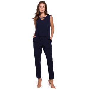 Makover női jumpsuit K009 Navy Blue