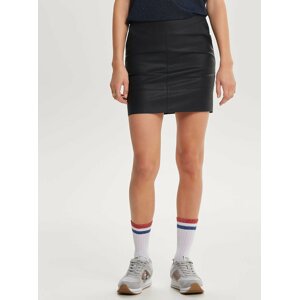 Black Leatherette Miniskirt ONLY Base - Women