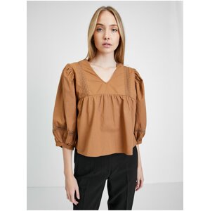 Jacqueline de Yong Vita Brown Blouse