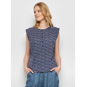 Red-blue patterned blouse Tranquillo Lamin - Women