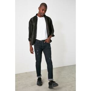 Trendyol Black Men's Destroyer Slim Fit Jeans