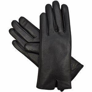 Kesztyű Semiline Semiline_Women_Leather_Antibacterial_Gloves_P8200_Black