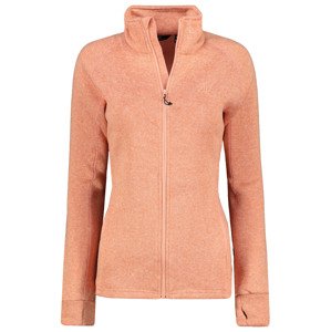NOSSEN - womens full opening flatfleece hoodie - Coral