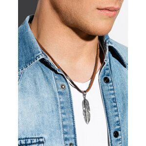Nyaklánc Ombre A354/Men'snecklaceontheleatherstrap