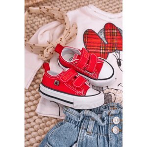 Gyermek tépőzáras cipők BIG STAR HH374202 Piros
