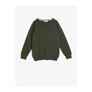 Koton Sweater - Khaki - Relaxed fit