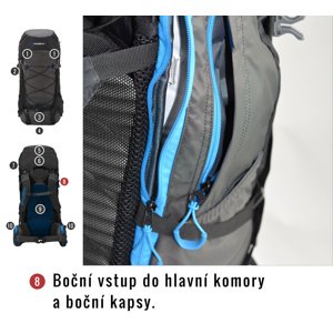 Backpack HUSKY Ultralight Ribon 60l blue