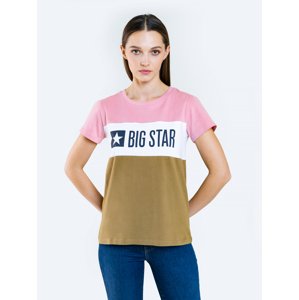 Big Star Női T-shirt_ss póló 151513 Burgundi Kötött-601