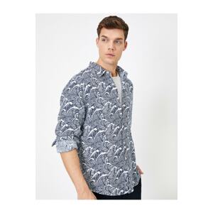 Koton Shirt - Navy blue - Regular fit