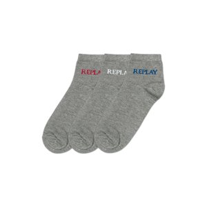 Visszajátszás Ponožky Low Cut Basic Leg Logo 3Prs Kártya Wrap - Grey Mel./Logo Ass