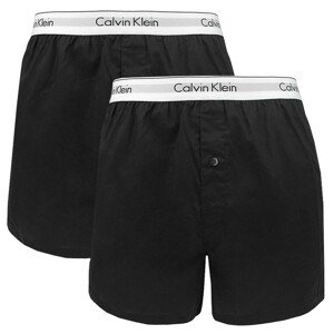 2PACK férfi rövidnadrág Calvin Klein fekete (NB1396A-001)