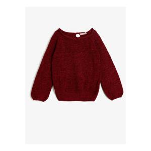Koton Sweater - Burgundy - Relaxed fit