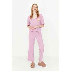Trendyol Pajama Set - Lilac - Unifarben