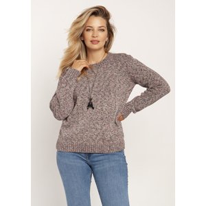 mkm Woman's Longsleeve Sweater Swe244 Pink Melange