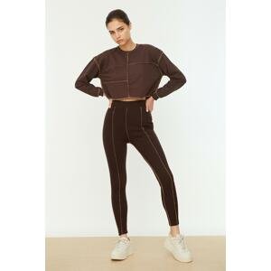 Trendyol Leggings - Brown - High Waist