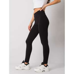 Black smooth women's leggings by Laurina RUE PARIS