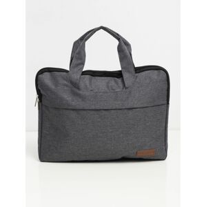 Grey textile laptop bag
