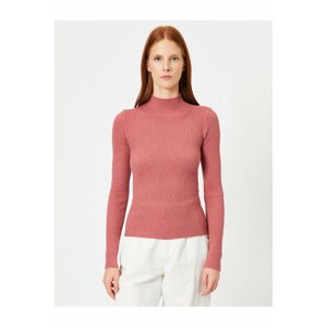 Koton Women's Pink High Collar Sweater