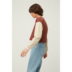 Trendyol Sweatshirt - Brown - Relaxed fit