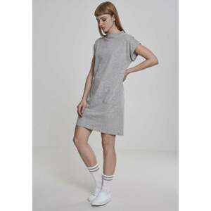 Women's tortoise dress with extended shoulder grey