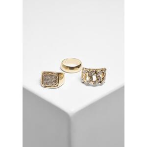 Diamond Ring 3-Pack Gold