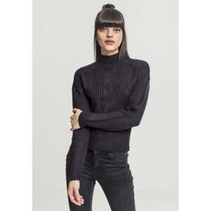 Ladies Short Turtleneck Sweater black