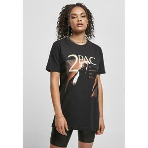 Ladies Tupac Me Against The World Cover Tee Black