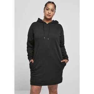 Women's Organic Oversized Terry Hooded Dress Black