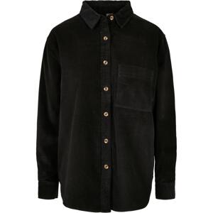 Women's corduroy oversized shirt black