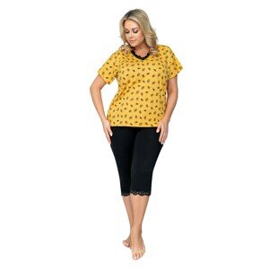 Queen 3/4 Plus Size Pajamas Mustard