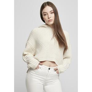 Women's oversized hooded sweater whitesand