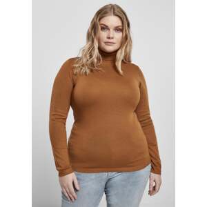 Women's Basic Turtleneck Caramel Sweater