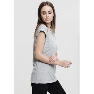 Women's T-shirt with extended shoulder grey