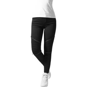 Women's stretch biker trousers black