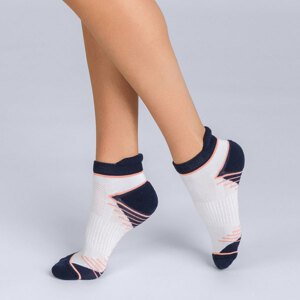 DIM SPORT IN-SHOE MEDIUM IMPACT 2x - Sports women's socks 2 pairs - white - dark blue