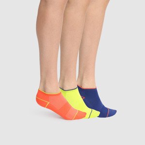 DIM SPORT IN-SHOE X-TEMP 3x - Women's sports socks 3 pairs - dark blue - orange - light green