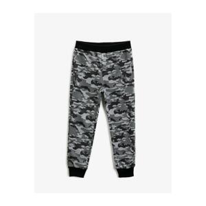 Koton Camouflage Printed Jogger Sweatpants With An Elastic Waist.
