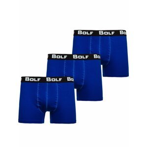 Stylish men's boxers 0953 3pcs - dark blue,