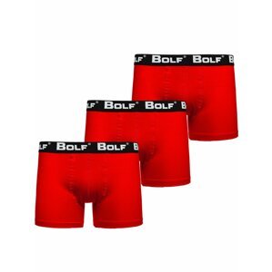 Stylish men's boxers 0953 3pcs - red,