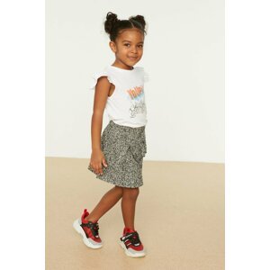 Trendyol Gray Flywheel Detailed Girl Knitted Skirt