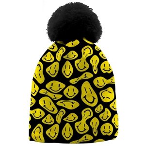 Mr. GUGU & Miss GO Woman's Acid Emoji Beanie WB21BL 2323