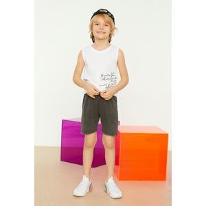 Trendyol Black Acid Wash Basic Boy Knitted Shorts & Bermuda