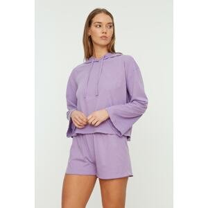 Trendyol Lilac Knitted Pajamas Set