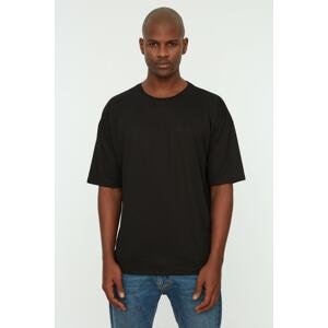 Trendyol Black Men's Basic Oversized/Wide Cut Crew Neck Short Sleeved T-Shirt