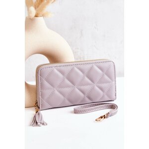 Large quilted wallet with stripe Jeffrey Grey