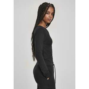 Women's asymmetrical long sleeves black