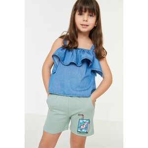 Trendyol Shorts - Green - Normal Waist