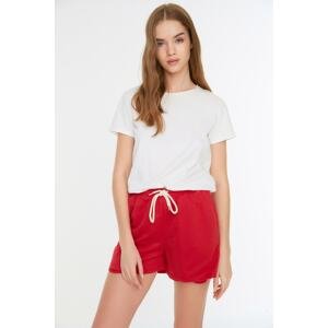 Trendyol Red Pocket Detailed Knitted Shorts