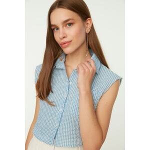 Trendyol Shirt - Blue - Fitted