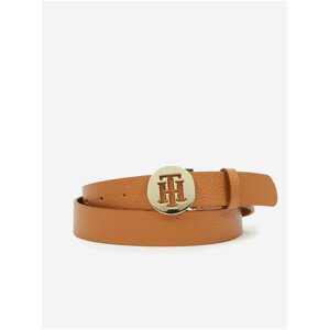 Brown Women's Leather Strap Tommy Hilfiger Round Belt 3.0 - Women